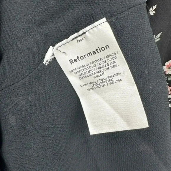 Reformation Bard Mini Puff Sleeve Dress in Jolene B910 - Picture 6 of 6